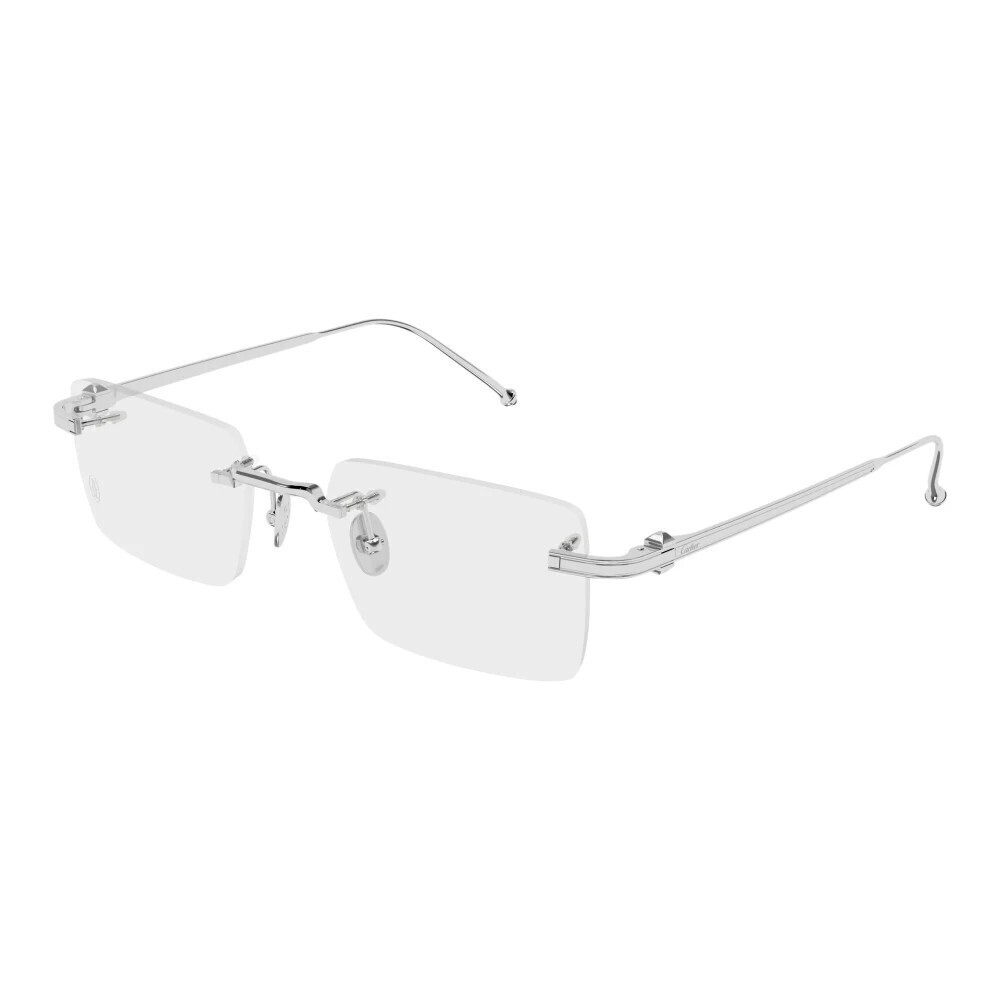 Cartier CT0619O Eyeglasses Silver Titanium Rimless